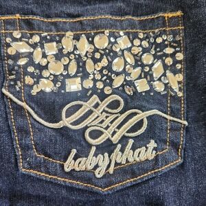 Baby Phat Dark Blue Denim Jeans with Silver Embellishment